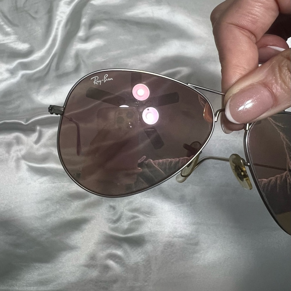 Authentic Ray-Ban Silver-pink Sunglasses with case - Picture 12 of 12